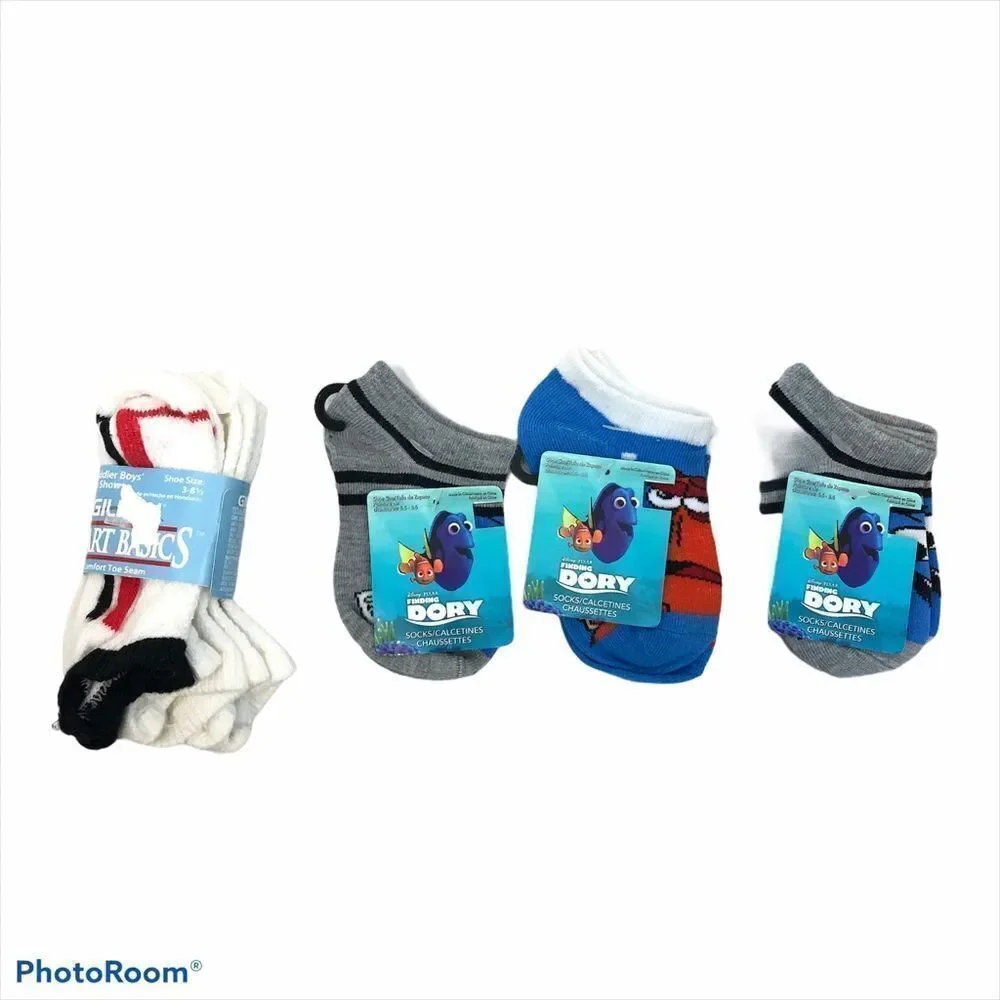 Brand New Lot‎ of Toddler Boys Socks Dory and Plain